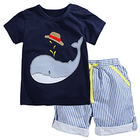 Fiream Little Boys' Cotton Clothing Short Sets