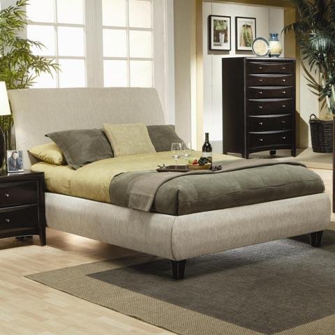 Coaster Fine Furniture 300369KE Bed Eastern King Beige Fabric