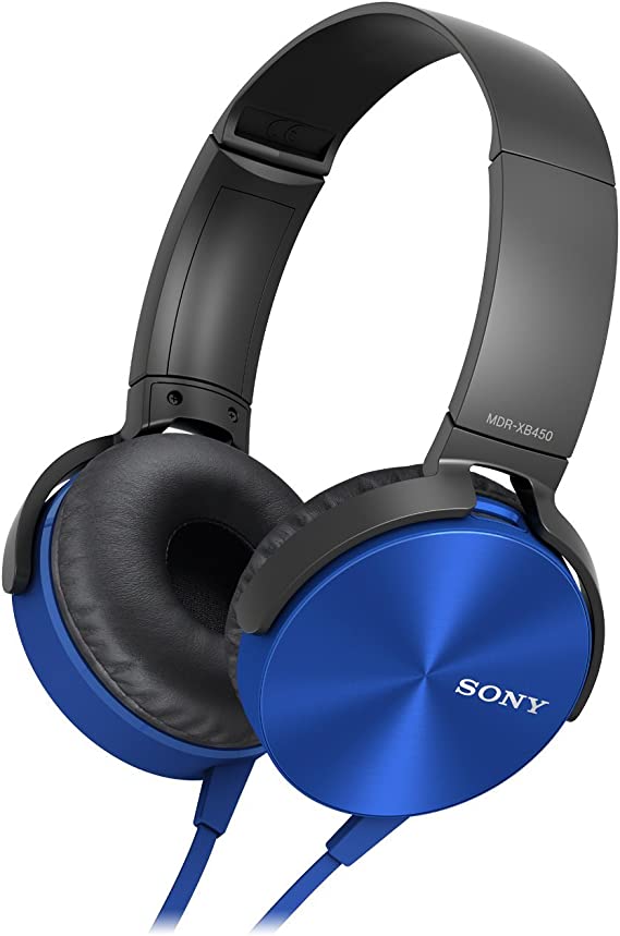 Sony MDR-XB450AP Extra Bass Headphone - Blue (International Version U.S. warranty may not apply)