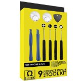 BinTEK Cell Phone Repair Tool Kit For Apple iPhone 4  4S  5  6  6 Plus 9 Piece