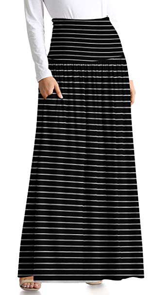 Womens Long Maxi Skirt with Pockets Reg and Plus Size - Made in The USA
