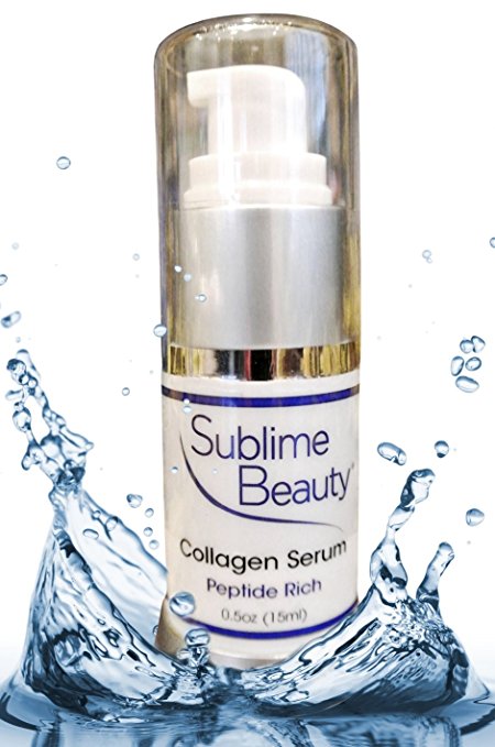 Collagen Serum | Peptide Rich by Sublime Beauty®. Matrixyl is the star peptide here, which can double collagen production! Loss of Collagen equals Aging Skin. Rejuvenate skin & fight wrinkles. A top anti-aging serum. Radiant skin now!