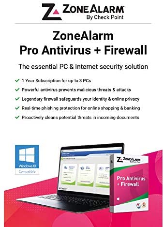 ZoneAlarm Extreme Security Stay safe with a complete premium protection. 100% Virus-Free, Guaranteed [3 Devices] 1 Year Subscription