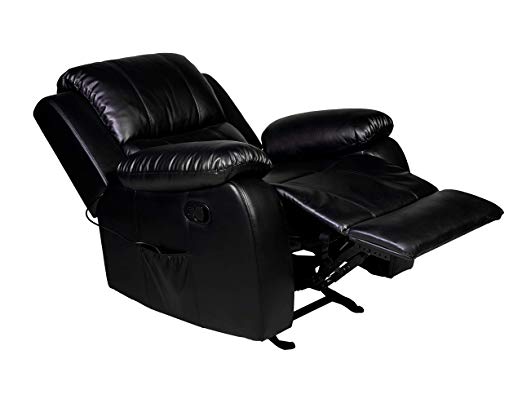 RelaxZen 60-7030M05 Clarkson Massage Recliner, Black