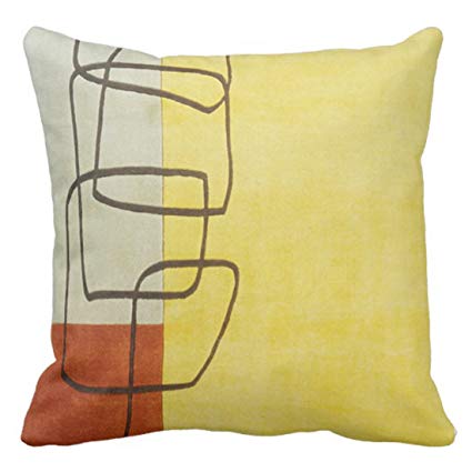 Emvency Throw Pillow Cover Green Leather Orange and Yellow Stripes Red Look Decorative Pillow Case Home Decor Square 20 x 20 Inch Pillowcase