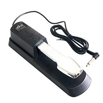 CANTUS Sustain Pedal Universal Footswitch with Polarity Switch for Electronic Piano Keyboards