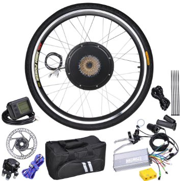 AW 26quot Wheel Electric Bicycle LCD Display Motor Kit E-Bike Conversion 48V1000W