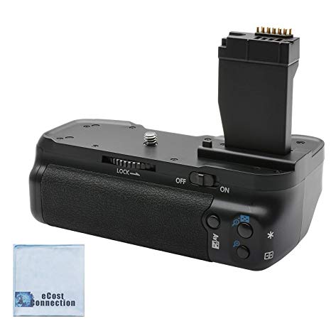 Battery Grip for Canon T6i/T6S DSLR Cameras   eCostConnection Microfiber Cloth