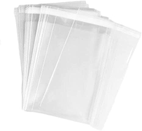 100 Pcs 4 3/4in. X 6 1/2in. Clear Resealable Cello/Cellophane Bags Good for Bakery Candy Chocolate Candle Soap Cookie Poly Bags Jelly Packaging Bags