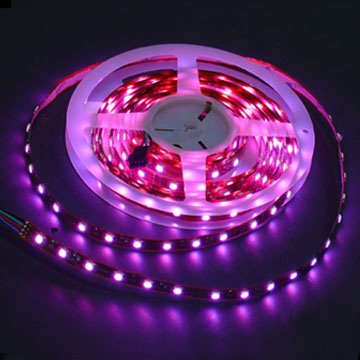 LEDwholesalers 300 SMD5050 Double Density RGB Color Changing LED Flexible Lighting Strip 16.4 Ft (5m/reel),12v, 2055rgb