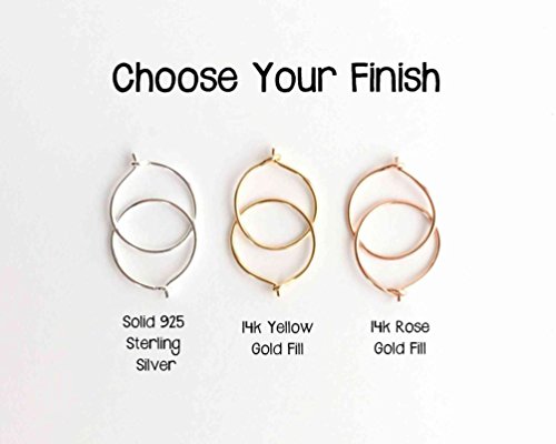 Small Hoop Earrings. Choose your finish: Solid 925 Sterling Silver, 14k Yellow Gold Fill or 14k Rose Gold Fill