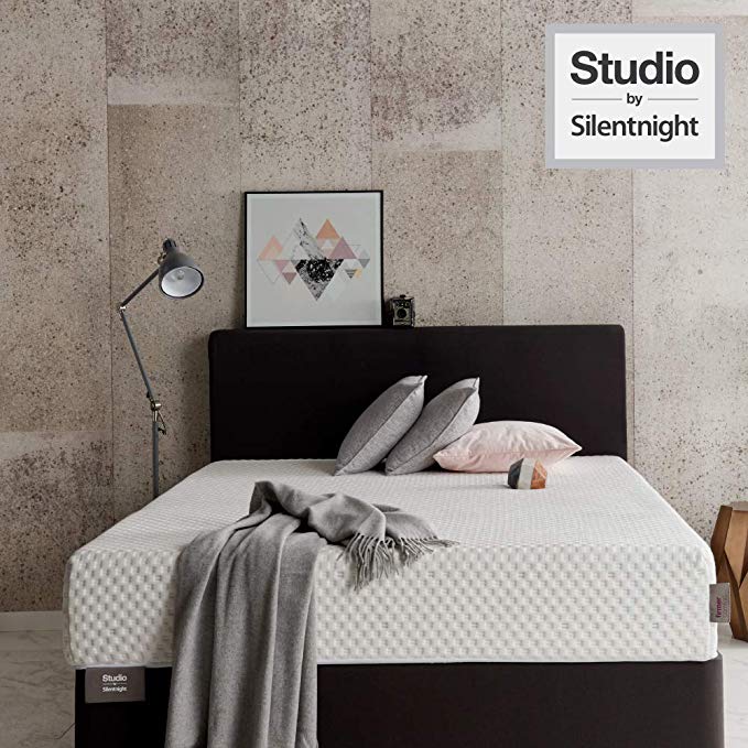 Silentnight Studio Premium Memory Foam Mattress | Cooling Effect | Made in the UK | Firmer | Single