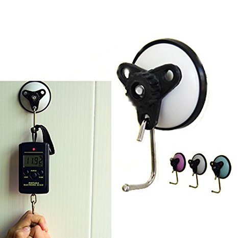 Soondar® 4 x Strong Hold Suction Hook, Suction Cup Hook Holder for Kitchen Bathroom Showeroom, Each with 22LB Capacity (Random Color)