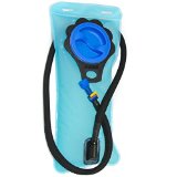 Aquatic Way Hydration Bladder Water Reservoir Pack for 2 liter 2L Backpack System Bicycling Camping Hiking FDA Approved Non Toxic BPA Free Strong Material Easy to Clean Large Opening Quick Release Insulated Tube with Shutoff Valve Stay Hydrated