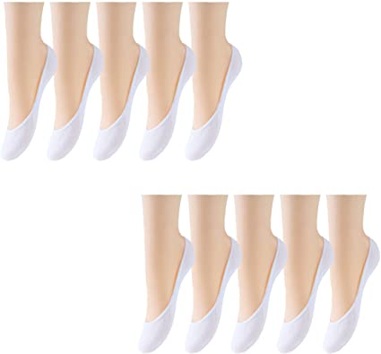 10 Pairs Ultra Low Cut Liner Socks Women No Show Non Slip Hidden Invisible for Flats Boat Summer