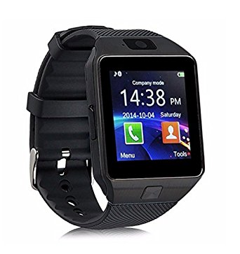 Fu&y Bill DZ09 Bluetooth Smart Watch with Camera WristWatch SIM/TF Card Smartwatch for Android ios Phones Wearable Devices (Black)