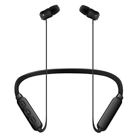PluStore Wireless Headphones Hi-Fi Stereo Sound Sweatproof Neckband Bluetooth Headphones with Magnetic Earbuds Noise Cancelling and Built-in Mic