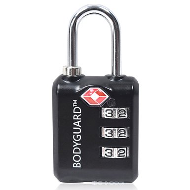 Bodyguard TSA Lock - Duty 3 Digit Combination Luggage Padlock - Travel Security Approved - Heavy Duty, Sturdy, Best Quality, Durable - Lifetime Guarantee