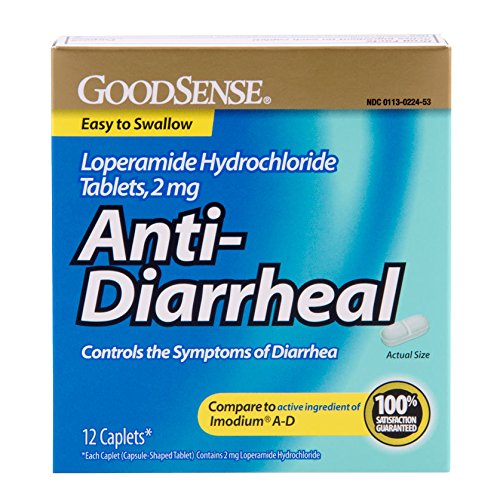 GoodSense Anti-Diarrheal, 2 mg Loperamide HCl Tablets, 12 Count