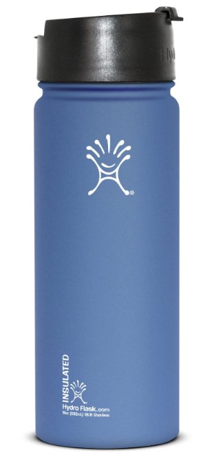 Hydro Flask Insulated Stainless Steel Water Bottle Wide Mouth with Hydro Flip Lid, 18-Ounce