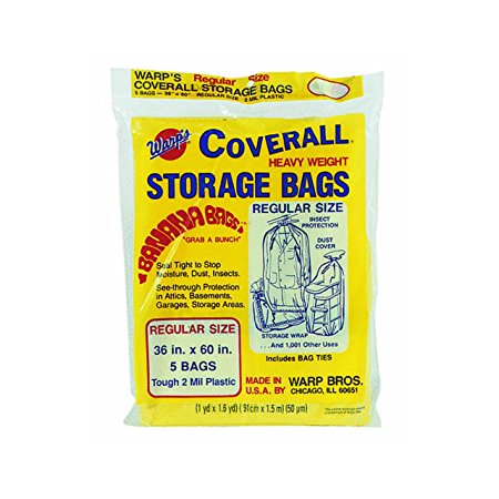 Warp Brothers CB-36 Banana BAG, 5 - 36"x60" Regular Storage Bags