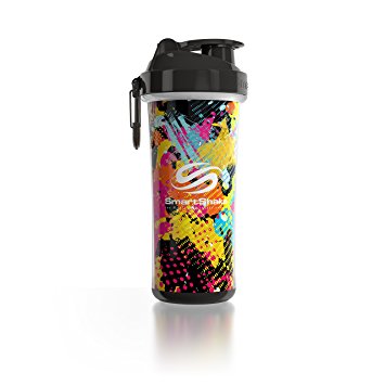 SmartShake Double Wall Bottle, 25 oz Shaker Cup, Jungle