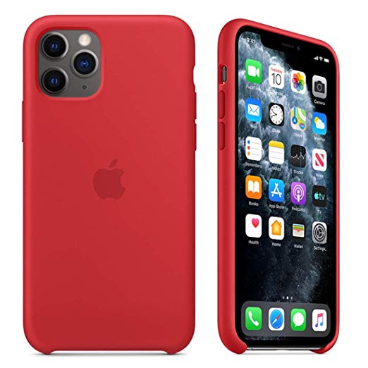 Maycase Compatible for iPhone 11 Pro Max Case, Liquid Silicone Case Compatible with iPhone 11 Pro Max (2019) 6.5 inch (Red)