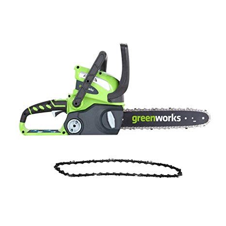 Greenworks 12-Inch 40V Cordless Chainsaw with Extra Chain, Battery and Charger Not Included 20292