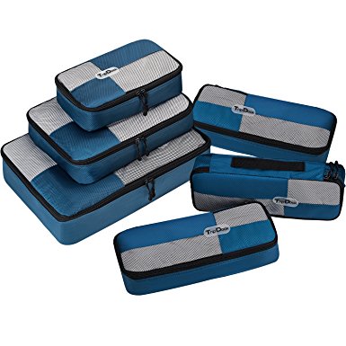 TripDock Various Packing Cubes 6 Set Lightweight Travel Luggage Organizers