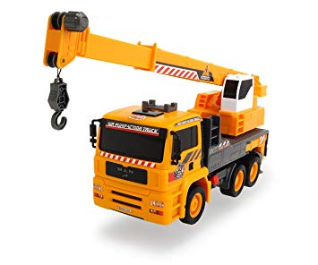 Dickie Toys Air Pump Action Mobile Crane Truck, 12"