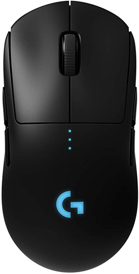 Logitech G PRO Wireless Gaming Mouse, Hero 16K Sensor, 16,000 DPI, RGB, Ultra Lightweight, 4 to 8 Programmable Buttons, Long Battery Life, On-Board Memory, Built for Esport, PC / Mac - Black