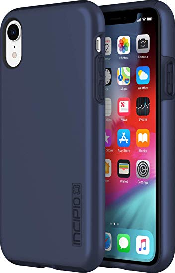 Incipio DualPro Dual Layer Case for iPhone XR (6.1") with Hybrid Shock-Absorbing Drop Protection - Midnight Blue