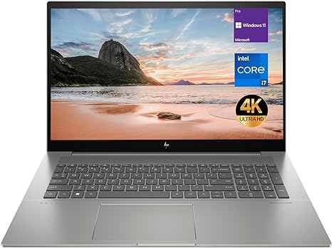 HP 2023 Newest Envy Business Laptop, 17.3" 4K UHD Display, 13th Gen Intel Core i7-13700H Processor, 64GB RAM, 2TB SSD, HDMI, Webcam, Backlit KB, SD Card Reader, Wi-Fi 6, Windows 11 Pro, Grey