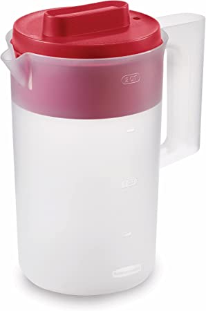 Rubbermaid® Simply Pour™ Pitcher, Plastic Pitcher with Multifunction Lid, 2 Quart