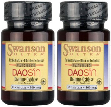 Swanson Ultra Daosin Diamine Oxidase 4.20 mg 30 Caps (2 Pack)