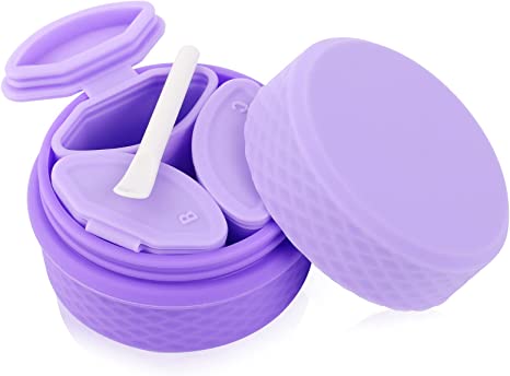 Travel Containers for Creams Leak-proof Silicone Travel Size Toiletries Containers Travel Cream Jars with Lids Refillable Cosmetic Containers Small Travel Containers for Lotions and Creams