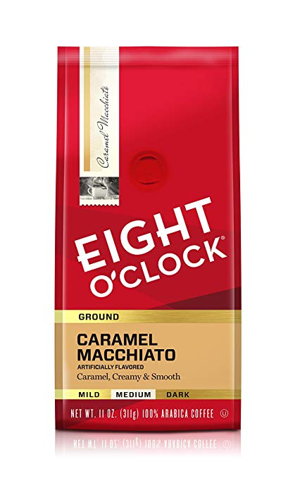 Eight O'Clock Ground Coffee, Caramel Macchiato, 11 Ounce (Pack of 1)