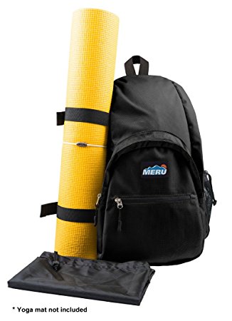 MERU Yoga Sling Backpack - Waterproof Crossbody Bag - Gym Travel Hiking Biking - Women, Men