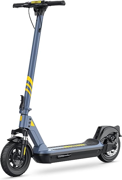 Hurtle Folding Electric Scooter - 10” Pneumatic Tires, 25 Miles Range, 19 MPH Max Speed, 500W 36V Brushless Motor Escooter with App Control, E-ABS Front Drum & Rear Disc Brakes, E-Scooter for Adult