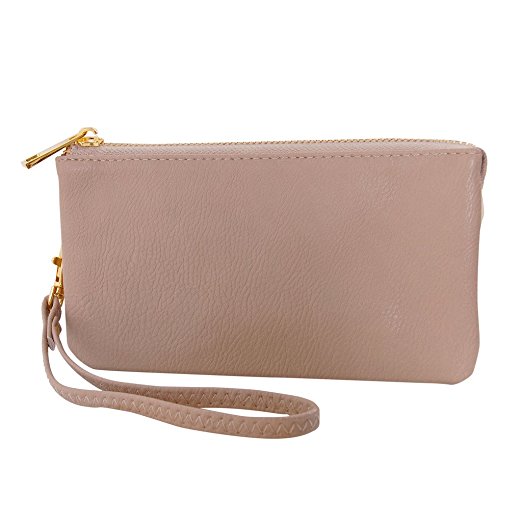Humble Chic Vegan Leather Wristlet Wallet Clutch Bag - Small Phone Purse Handbag