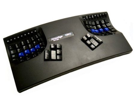 Kinesis Corporation KB500USB/QD-BLK Kinesis Contoured Advantage Qd Keyboard Qwerty-dvorak Dual Legends. Usb Black.
