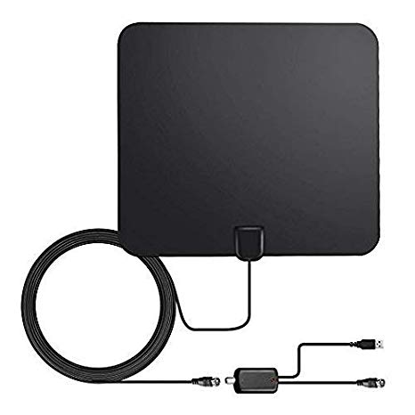 TV Antenna Upgraded 2018 Version Over 60 Miles Long Range Digital HDTV Antenna with Detachable Amplifier Signal Booster Indoor/Outdoor 16FT Coaxial Cable Support Most TV Channel