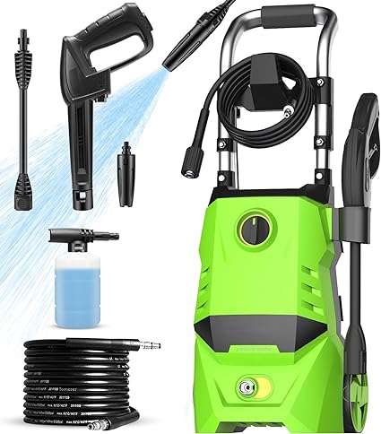 Electric Pressure Washer mrliance Pressure Washer 2.3GPM Power Washer High Pressure Cleaner Machine with Gimbaled Nozzles Foam Cannon,Best for Cleaning Homes, Cars, Driveways, Patios