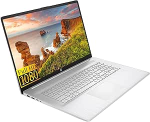 HP 17 inch Laptop for Business and Students, 17.3" FHD Display, AMD Ryzen 5 5500U(Beat i7-11370H), 16GB RAM, 1TB SSD, Fingerprint Reader, WiFi, HDMI, USB-C, Webcam, Win11, BWE Accessories