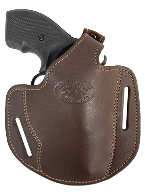 Barsony New Brown Leather Pancake Holster for 2" .22 .38 .357 Revolvers