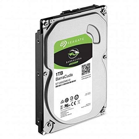 Seagate HDD Internal 1 TB BarraCuda SATA 3.5 Computer Hard Disk Drive - Silver