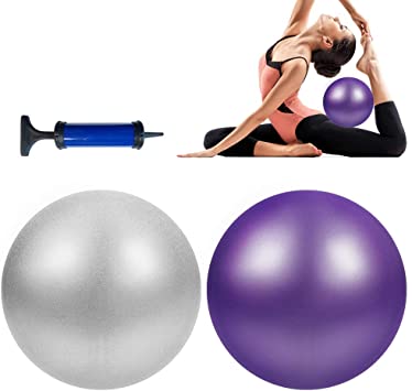 Wekin Yoga Mini Stability Ball 9 Inch Exercise Pilates Ball for Back Foot Neck Spine Shoulder Physical Trigger Point Therapy, Improves Balance, Core Strength