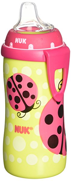NUK Turtle & Ladybug Silicone Spout Active Cup in Assorted Colors and Patterns, 10-Ounce