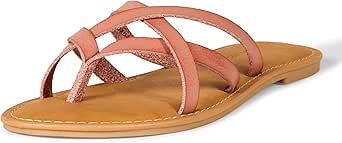 Amazon Essentials Women's Strappy Slide Flat Sandal