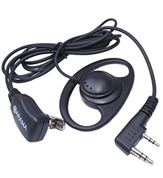 Arama B108K01 Pro D Shape Ear Hook Earpiece Headset with PTT & Mic for 2 PIN Kenwood HYT Puxing Wouxun Baofeng Lt-2288 Lt-3107 Lt-3188 Lt-3260 Lt-3268 Etc 2 Way Radios